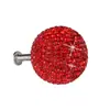 Manípulo de cristal autoproduzido incrustado com diamantes, europeu e americano, para armário, guarda-roupa, gaveta, maçaneta de porta com diamantes, maçaneta de gaveta com bola de cristal