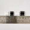 Hebilla de Ajuste para Pajarita de Punto 10mm Plástico Blanco y Negro Pom Intimates Hebilla Accesorios Hebilla de Sujetador Ajustable