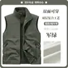 Colete de Trabalho com Forro de Fleece Logo Personalizado Roupas de Trabalho Colete de Inverno Atividades ao Ar Livre Corporativas Colete Espesso para Grupo