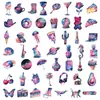 50 Pegatinas de Cielo Estrellado Transfronterizas, Mascotas Transparentes Elementos de Nebulosa Fantasía, Pegatinas para Cuaderno, Guitarra, Maleta al por Mayor