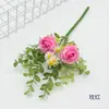 Flores Atadas a Mano con Aroma a Rosa, Ramilletes de Flores Artificiales de Seda, Flores Falsas, Ramilletes de Flores de Papel, Imanes para Refrigerador, Arreglos Florales, Flores Decorativas
