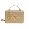Bolsa de mão da moda com novo padrão de diamante para comércio exterior, bolsa de ombro com corrente para mulheres, bolsa transversal pequena de alta qualidade estilo Chanel para cosméticos