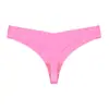 Calcinha de algodão respirável para esportes, cintura baixa, plus size, com forro de algodão, T-back sexy, borda da cintura fashion, fio dental de seda gelada sem costura para meninas