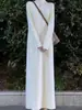 Vestido de punto acanalado de cuello medio alto, vestido suéter recto largo hasta la rodilla para otoño e invierno, adecuado como capa base debajo de un abrigo