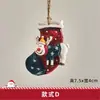 Decoraciones para Árbol de Navidad, Calcetines de Anciano y Muñeco de Nieve, Colgantes Pequeños, Colgantes de Decoración de Escena de Atmósfera Navideña para el Hogar, Transfronterizo