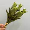Ramo de tulipanes de capullo puntiagudo de alta calidad, flor artificial de PU, accesorio para fotografía de bodas nupciales, materiales florales al por mayor