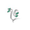 RAKOL Anillo abierto simple creativo personalizado estilo coreano temperamento femenino lujo ligero exquisito micro-incrustado circonita gota de agua