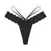 Tanga fina de cintura baja transpirable con forma de flor para mujer, ropa interior de encaje sexy y ligera, estilo europeo y americano