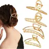 Amazon Transfronterizo Accesorios para el Cabello Nuevo Aleación Metal Pinza Grande para el Cabello Pasador Geométrico Grande Simple Accesorios para el Cabello de Adulto Tocado