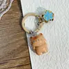 Lindo Llavero de Muñeca de Gato Siamés de Pie, Suave, Lindo, Dibujo Animado, Campana, Colgante para Estudiante, Regalo para Pareja, Mejor Amigo, Accesorios