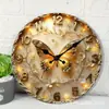 Reloj de Pared 2D Transfronterizo Creativo Montado en Pared para Dormitorio y Sala de Estar con Movimiento Silencioso y Acabado de Alta Gama