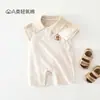 Mameluco de manga corta para bebé niña Verano Delgado Ropa para bebé Ropa para niña para salir Algodón puro Clase A Ropa para gatear para recién nacidos