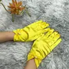 Suministro Directo de Fábrica Guantes de Satén Elástico Sencillos con Perlas Accesorios para Vestido de Novia Velos Guantes