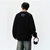 Moletom com Capuz Estampado de Desenho de Marca da Moda Gola Redonda Masculino Inverno Retrô Versátil Esportivo Camada Base High Street Solto Casal Roupa de Baixo