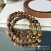 Pulsera de una sola hebra de madera de agar de Nha Trang con hueso de camello, cuentas hexagonales de wengué, colgante decorativo multiusos, cuentas espaciadoras para pulseras DIY, dijes