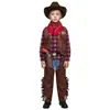 Fantasia Cosplay de Cowboy Ocidental para Halloween Traje de Performance Retro do Século XIX para Crianças Traje de Performance para Palco e Festa