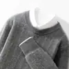 Suéter de Rayas Cuello Redondo Diseño Clásico de Bloques de Color Punto Versátil para Viajes de Trabajo Otoño e Invierno Nueva Camiseta Básica de Base Venta al por Mayor
