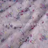 29455 Tul Floral Azul Soñador Primavera y Verano Delgado Transpirable Tejido de Seda Imitación Chifón