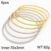 Pulseira de aço titânio, banho de ouro 18k, combinação multicolorida, anel laminado multicamadas, bobina larga de 70*3mm, joia feminina