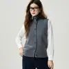 Colete de Tricô Trançado Estilo Old Money! Suéter de Tricô Feminino 100% Caxemira Pura Colete sem Mangas Cardigã Solto Peça de Roupa Externa