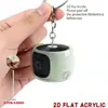 Amazon Transfronterizo Llavero Acrílico de Altavoz Plano Lindo 2D Decoración para Llaves de Coche y Bolsa Regalo Pequeño