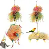 3 peças brinquedo de papagaio roer papel picado suprimentos para pássaros utensílios bola de rattan triturador de papel brinquedo de bucha para pássaro brinquedo de pássaro
