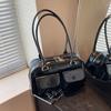 Bolsa de Prata com Design de Nicho Coreano Novo Modelo 2026 Bolsa de Ombro/Axila para Mulheres Bolsa de Mão Super Popular Bolsa Almofada