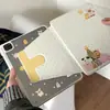 Funda de animal con lunares de dibujos animados adecuada para tableta iPad de 10/11ª generación, soporte giratorio mini7, air8 antideslizante