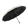 Paraguas Plegable Totalmente Automático con Recubrimiento Negro para Protección Solar, Doble Uso para Sol y Lluvia, Paraguas Promocional Personalizado con Logo, Al Por Mayor