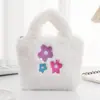 Bolsa de Mão de Pelúcia Fofa Transfronteiriça Bolsa de Ombro Bolsa Transversal Porta-Moedas Laço de Cereja Flor Bolsa Infantil Fabricante Atacado