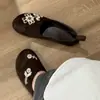 Novedades de Primavera [En Stock] Zapatos Planos Estilo Birkenstock Vintage con Adorno de Ganchillo, sin Cordones, Punta Redonda