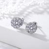 Pendientes de temperamento de personalidad coreana pendientes femeninos tremolo con pendientes de moda atmosféricos Red popular Yu Xiaoxiao Aguja de Plata s925