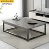 Mesa de Centro para Sala de Estar, Mesa Pequeña para el Hogar, Mesa Lateral Sencilla para Sofá de Casa de Alquiler, Mesa de Té Sencilla Moderna de Lujo Ligero para Balcón