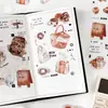Serie de Té de la Tarde Crepuscular Café, Comida, Música, Postres, Viajes, Vida Diaria Pegatinas Planas 6 Tipos