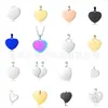 Suministro Directo de Fábrica Acero Inoxidable Marca Corazón Transfronterizo Acero de Titanio Colgante de Collar en Forma de Corazón en Blanco Material para Grabado Láser Marca