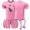 2425 Miami Número de Casa 10 Camiseta de Fútbol de Messi 9 Camiseta de Suárez Conjunto Rosa Camiseta de Fútbol de Moda