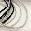 Cuerda de Algodón Trenzado Redondo de 2.5 mm Blanco y Negro Cuerda para Ribete Cuerda para Jareta Incrustación Hecho a Mano DIY Cuerda de Algodón