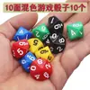 Dados Multifacetados 0-9 Adereços de Jogo de Tabuleiro Mesa Coc Jogo de Mesa Dnd Dados Coloridos Dados Digitais Dados de 10 Lados