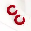 Brincos Trançados em Forma de C Coloridos de Venda Quente Transfronteiriços com Tinta Spray, Brincos Geométricos de Acrílico Versáteis, Acessórios Estilo Feriado