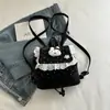Mochila Feminina de Renda com Estampa de Bolinhas e Coelho de Desenho Animado 2026 Nova Versátil Popular de Alta Qualidade Pequena