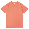 Camiseta 220g Algodão Puro Logo Estampado Gola Redonda Cor Sólida Solta Camisa Cultural Publicitária Roupa de Trabalho para Atividade Manga Curta