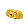 Anillo de pareja bañado en oro de suministro en vivo estilo nacional retro anillo de apertura dragón y fénix anillo para dedo de mujer y hombre al por mayor