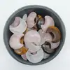 Ventas Directas de Fábrica Cristal Natural Forma de Luna Creciente Cristal Rosa No Poroso Joyería de Luna Accesorios Artesanías de Cristal Personalización