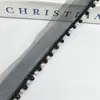 Ribete de Encaje de Malla Perla de Cristal en Stock para Accesorios de Ropa, Ribete de Borde de Encaje Estilo Chanel