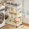 Estante de Almacenamiento para Baño Balcón Lavadora de Pie Multicapa Extraíble Estante de Almacenamiento para Detergente de Lavandería Gabinete de Almacenamiento para Baño