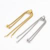 Pulseira push-pull corrente de pérolas quadradas ajustável aço inoxidável acessórios DIY fabricação pingente de conexão acessórios de alta moda