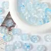Cuentas de flor de halo acrílico trébol de cuatro hojas agujero recto material de cuentas para pulsera DIY colgante de coche ropa en stock