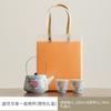 Juego de Té Kung Fu de Viaje Portátil para Exterior Tetera Portátil Taza de Té Cerámica Regalo de Negocios Bolsa de Almacenamiento