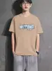 Novedad Verano 2024 Camiseta para Niños Moda Ins Estilo Americano Estampado de Letras Top Holgado Estilo Chino de Manga Corta para Parejas