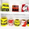 Fita de Advertência Sem Cola PE, Preste Atenção à Segurança, Fundo Amarelo, Impressão em Fundo Vermelho e Branco, Fita de Separação Isolamento Lembrete